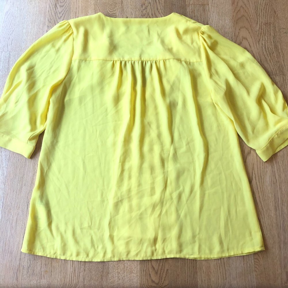 Oasis Yellow Blouse Size 10/36 - Picture 7 of 11